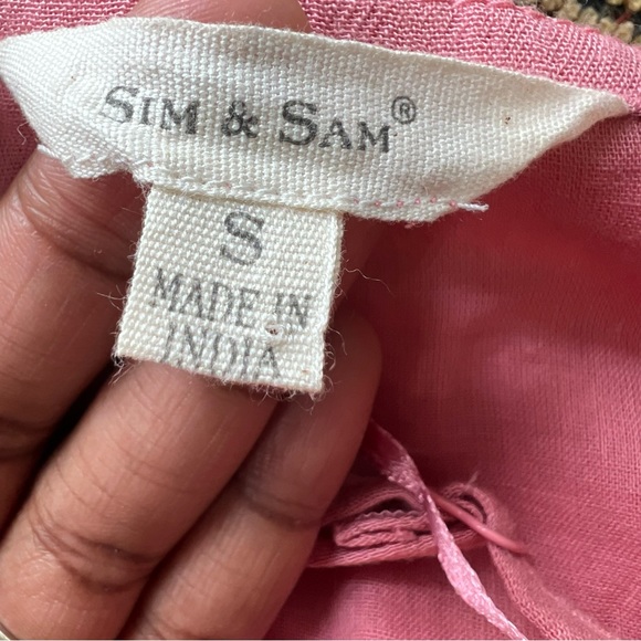 Sim & Sam pink Boho Maxi Rayon Dress Size Small - Picture 4 of 12